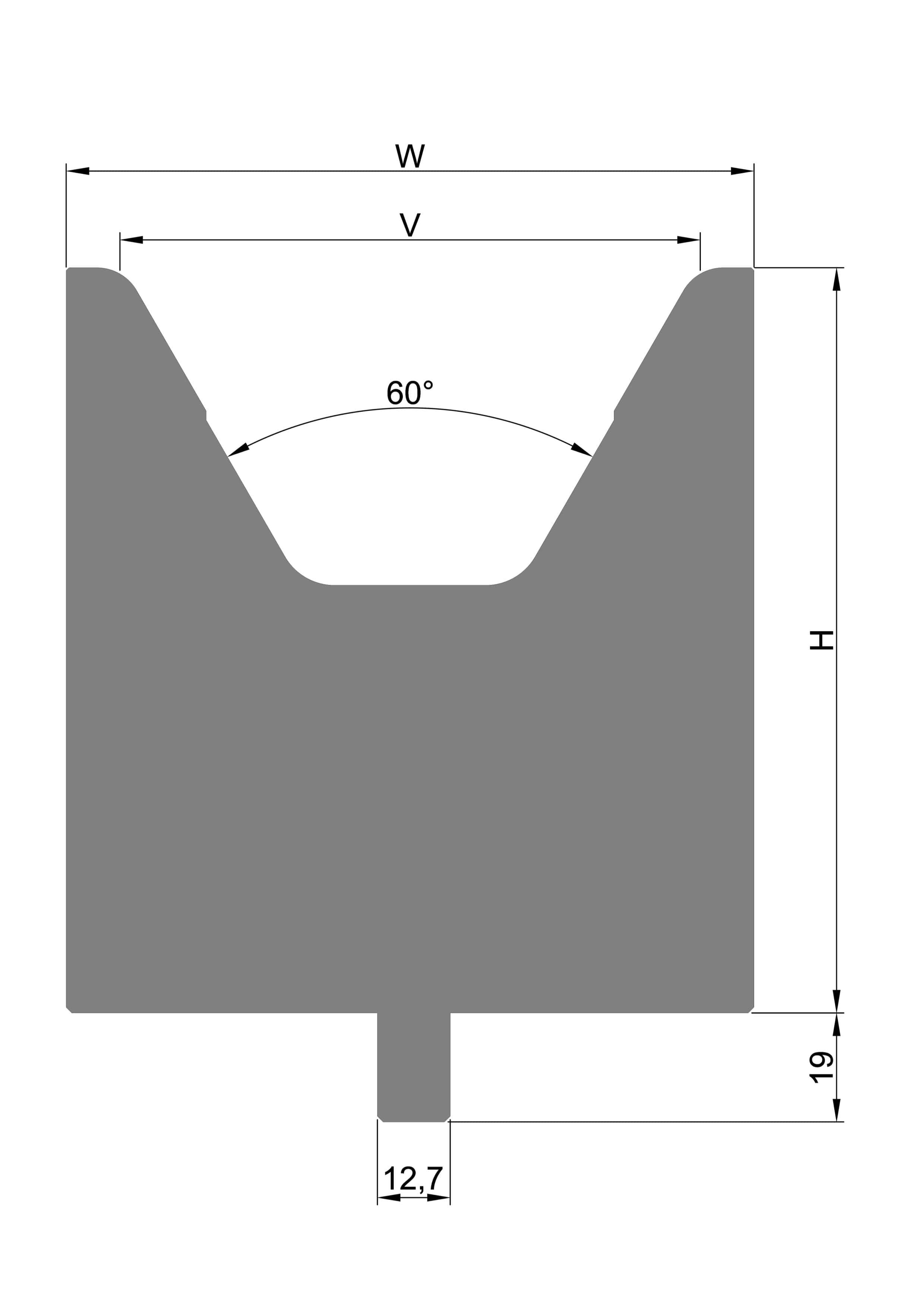 1 'V' Die - 60˚